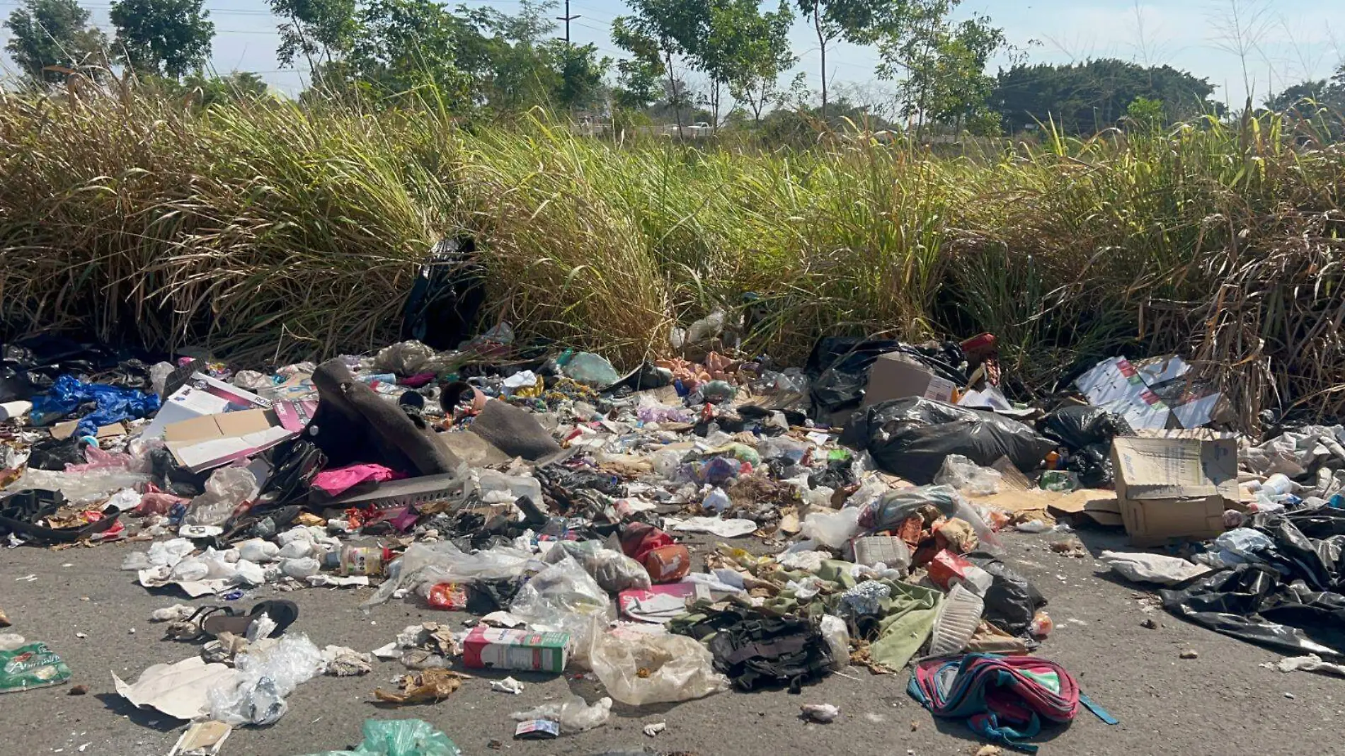 basura en carretera